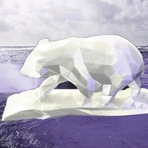 Polar Bear 3D Print Statue Figurine 🐻 Toy Alaska Winter Zoo 🐻‍ Color Choices